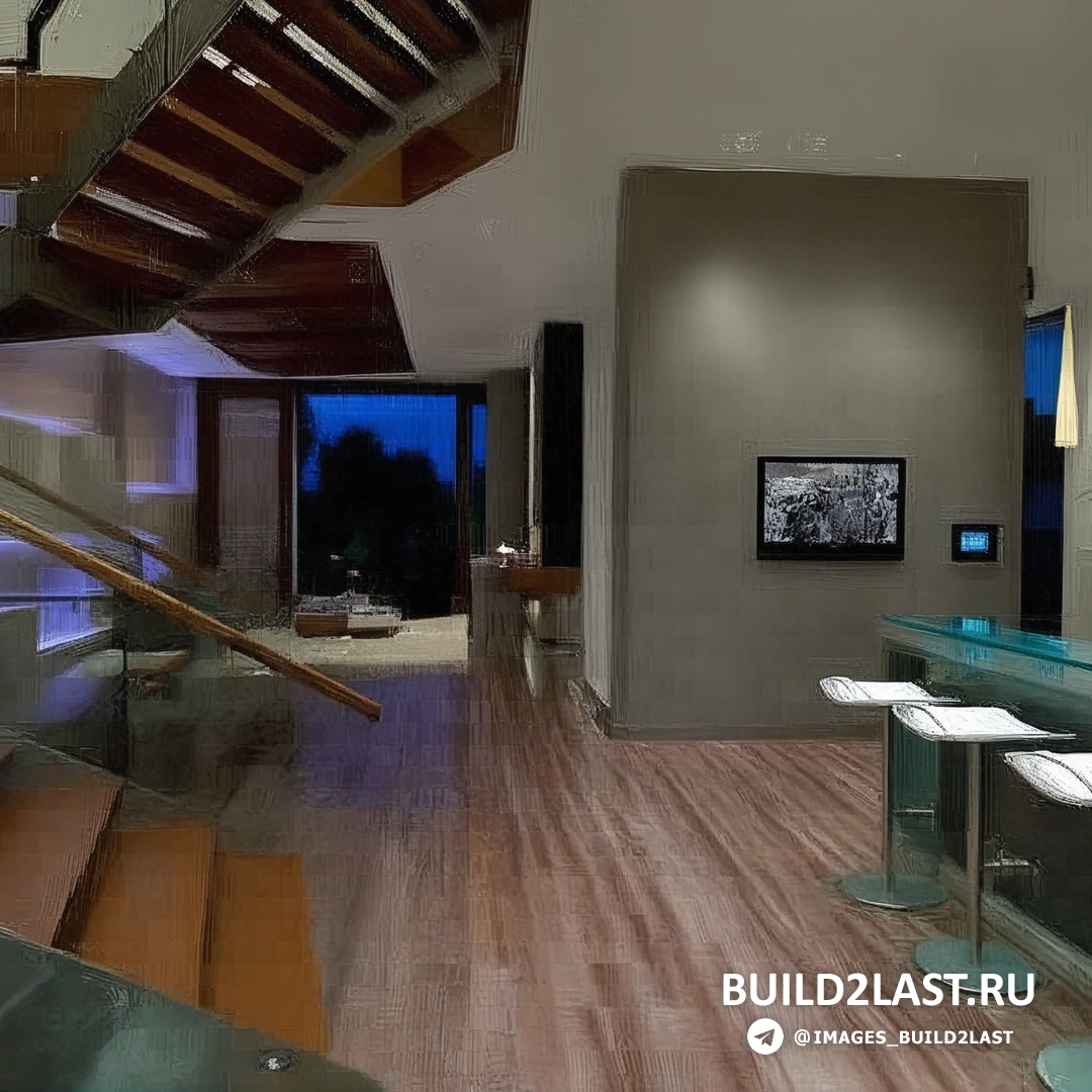 Дизайн интерьера с бетонным столом, металлическими светильниками и роскошными отделками