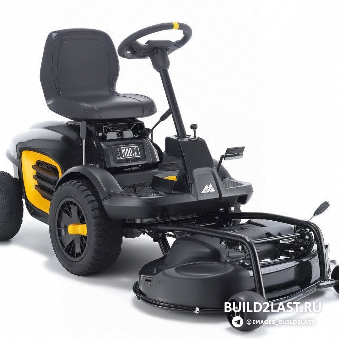 Газонокосилка на зелени.