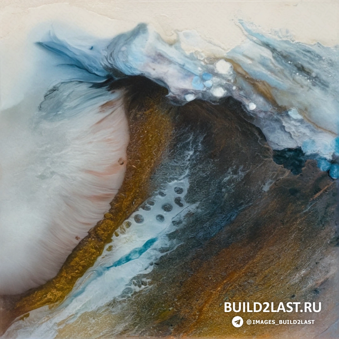 Морская буря с туманным небом и мутными водами, грозовая атмосфера.