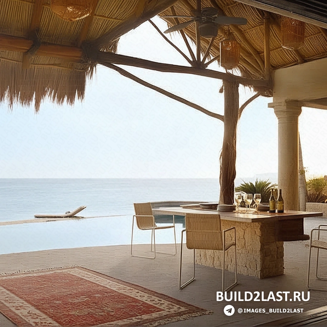 Система стеклянных дверей и окон в доме Cabo Retreat, слияние интерьера с природой